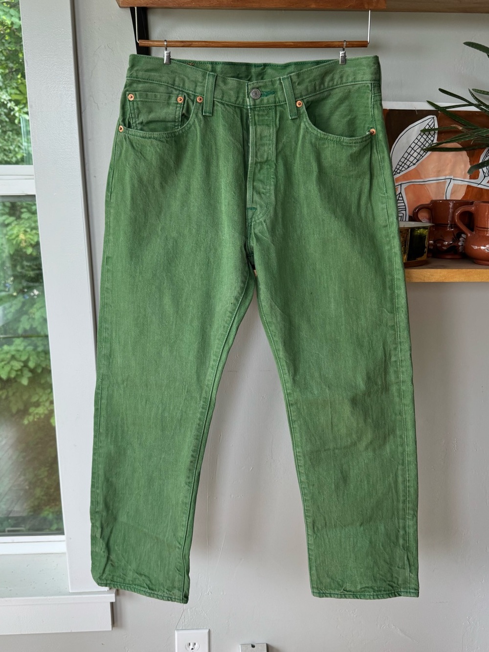 Levi’s 501 Green Denim Jeans Size 33 x 30